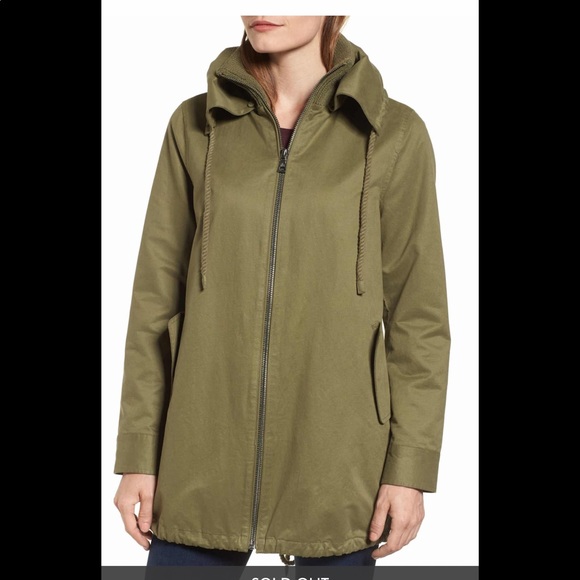 XS Sam Edelman faux fur collar a-line anorak coat - Picture 5 of 7